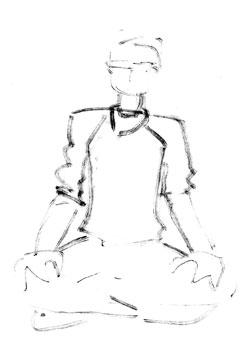 sketch person sitting