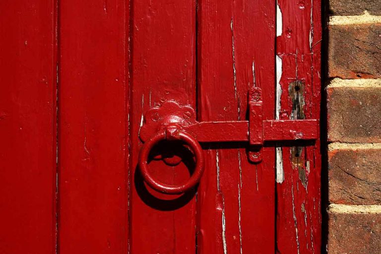 Photo of a red door